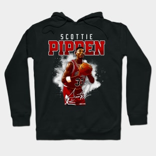 Scottie Pippen Basketball Legend Signature Vintage Retro 80s 90s Bootleg Rap Style Hoodie